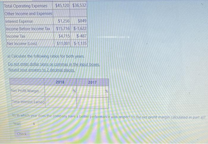 statement of Einstein Company for 2018 and 2017. Einstein Company Income Statement