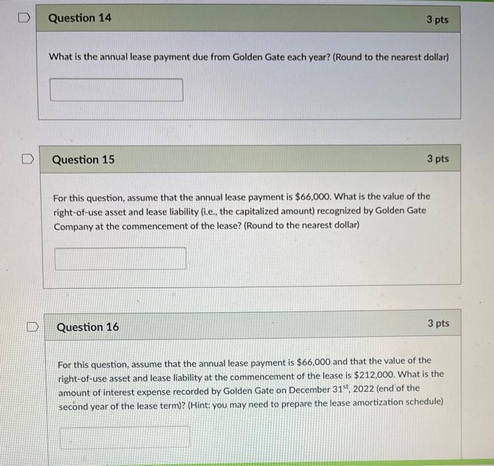 the following SEVEN Items On January 1, 2021, OC Leasing Company (lessor)