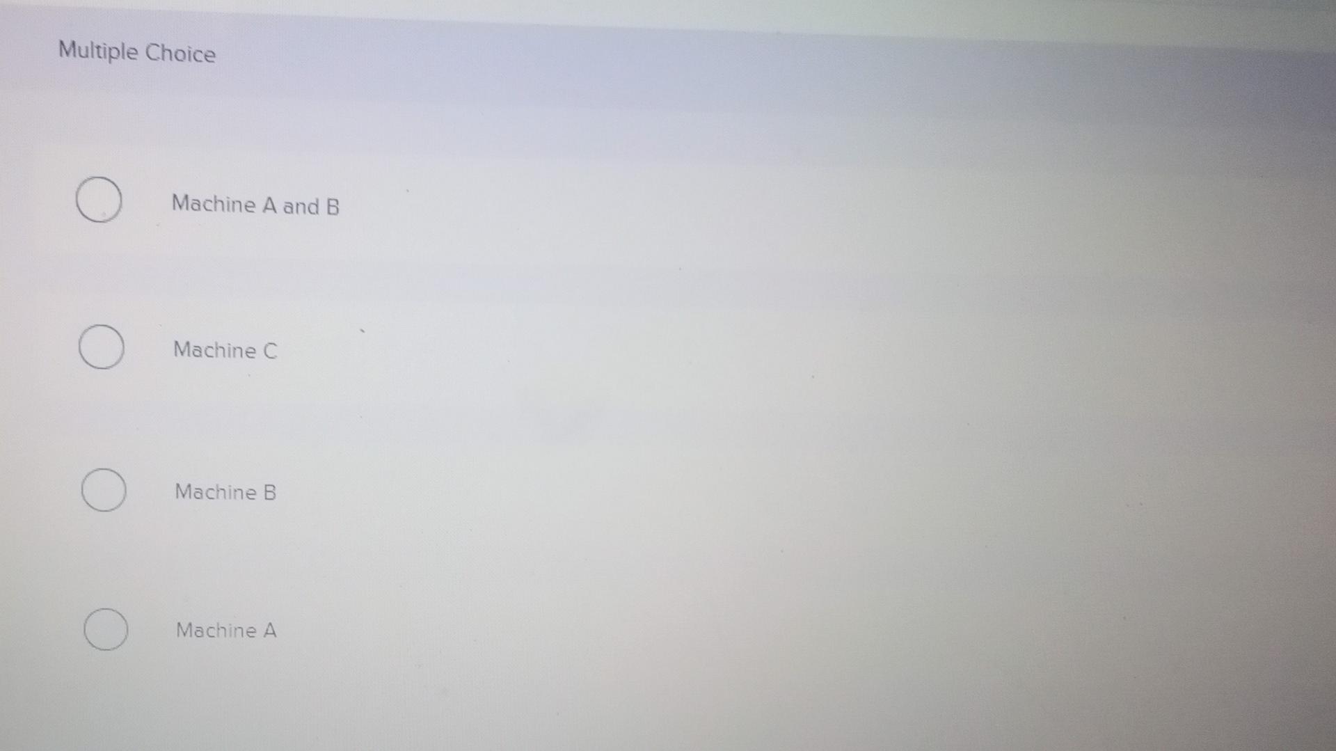 investment opportunities: Machine A ($10,000 cost). Inflows year 1 $6,000 year 2