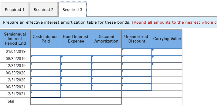semiannually on June 30 and December 31. The bonds mature in three
