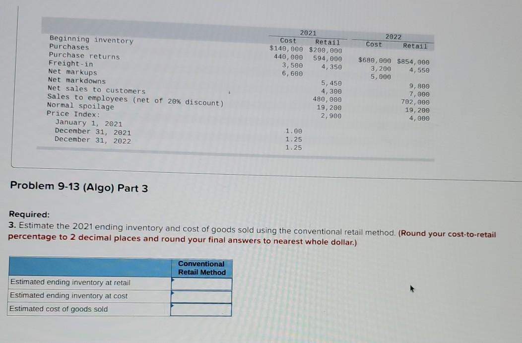  what are the estimated ending values for 2021 using the conventional