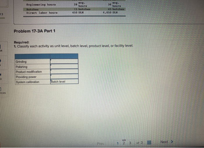 A2, C3 (The following information applies to the questions displayed below.) Craft
