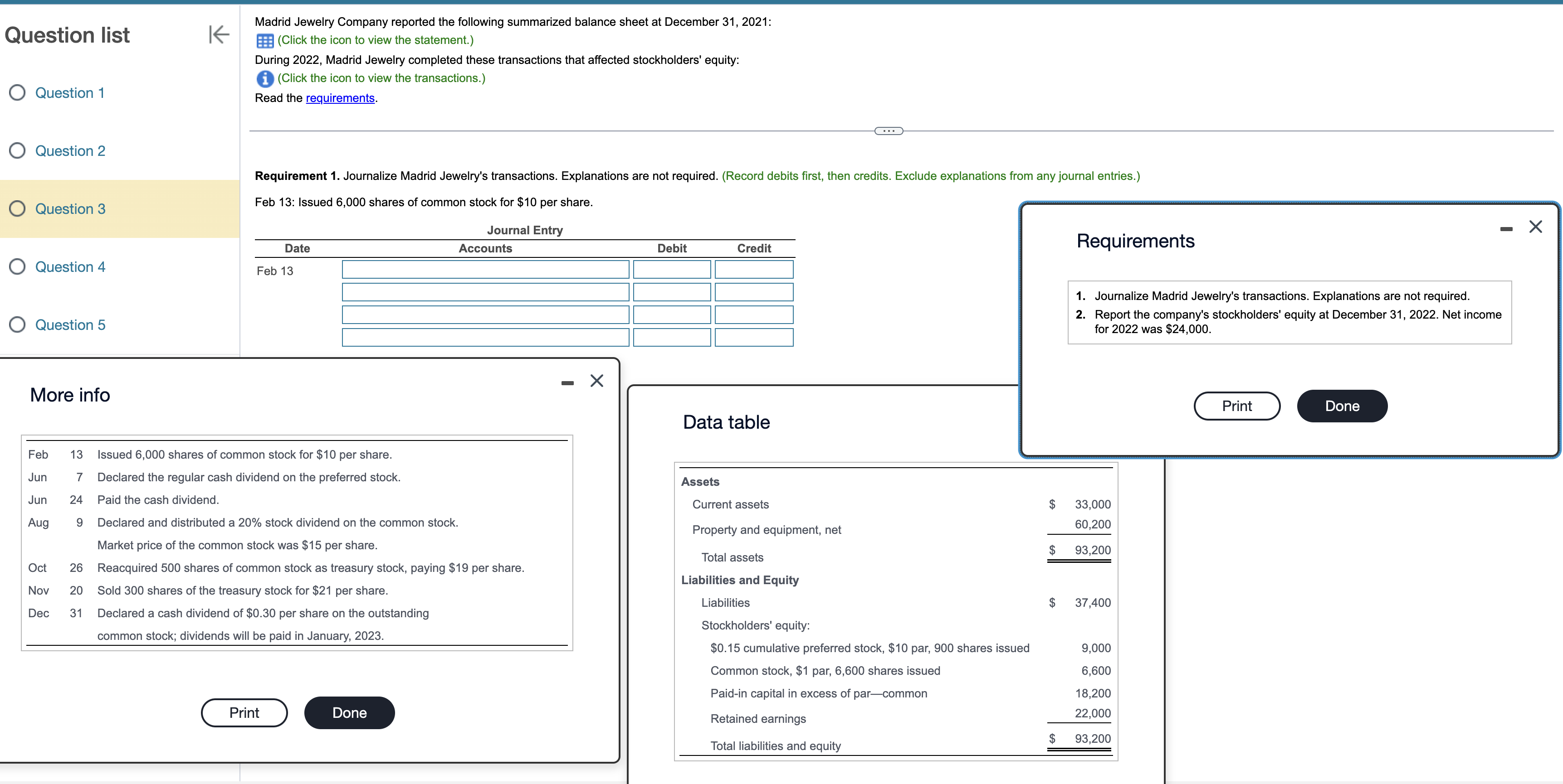  Question list Question 1 Question 2 Question 3 Question 4 Question
