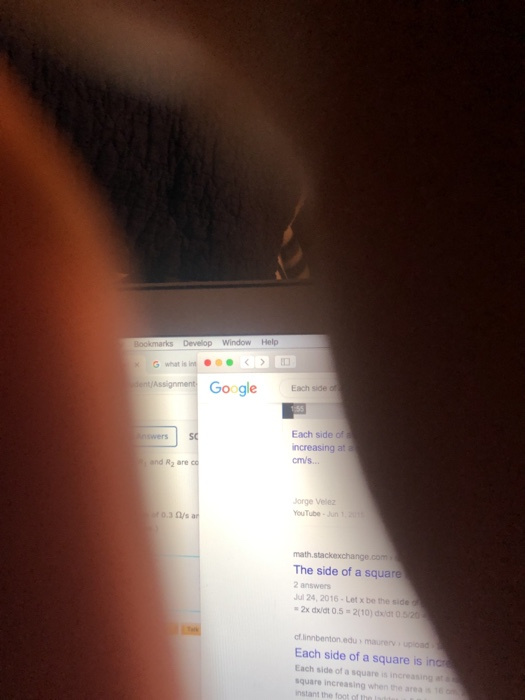  Bookmarks Develop Window Help dent/Assignment Google Each side Each side of