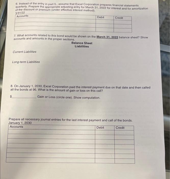 Problem is to be worked independently. All parts, excluding part 4, should