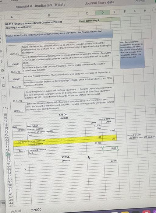I need help with capestone project for financial accounting 2 Account \&