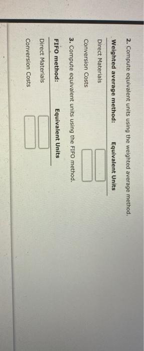 manufactures a product that passes through two processes: Fabrication and Assembly. The