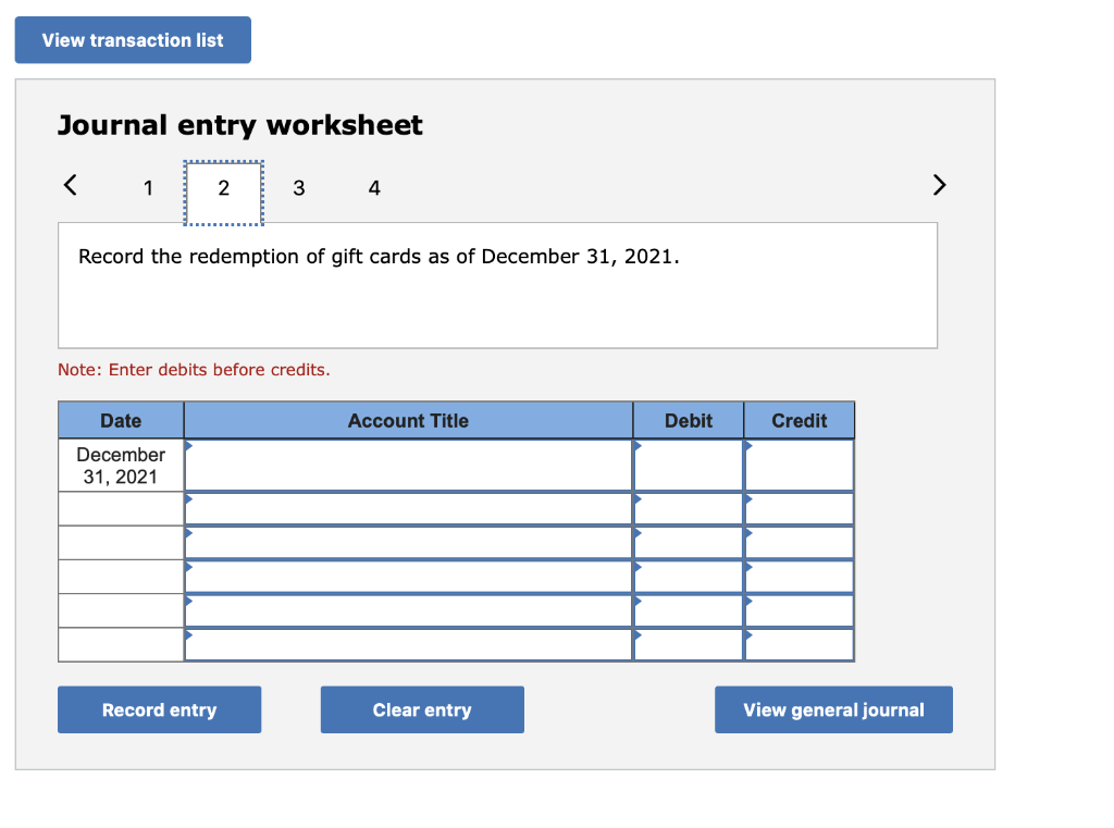 1, 2021, Vail sells gift cards (lift passes) for $100,000. The gift