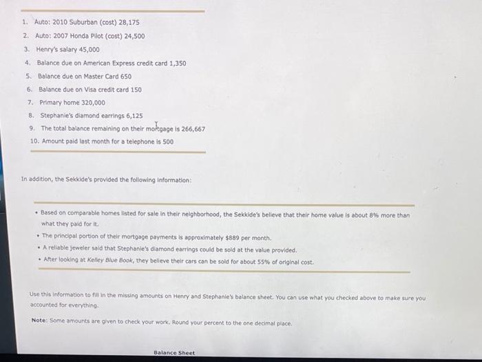 i really need help with this problem, please help 1. Auto: 2010