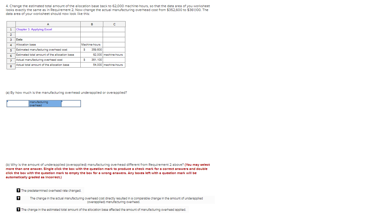 2: Then enter formulas in all cells that contain question marks. For