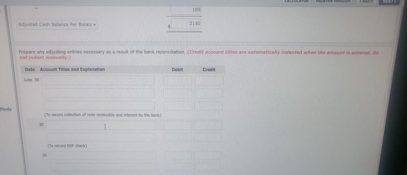 of $1,730 on June 30. The cash balance per books had a