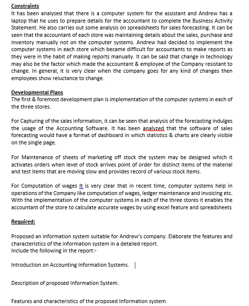 his customers. To ensure year-round business, Andrew sells both Surfing and Snow