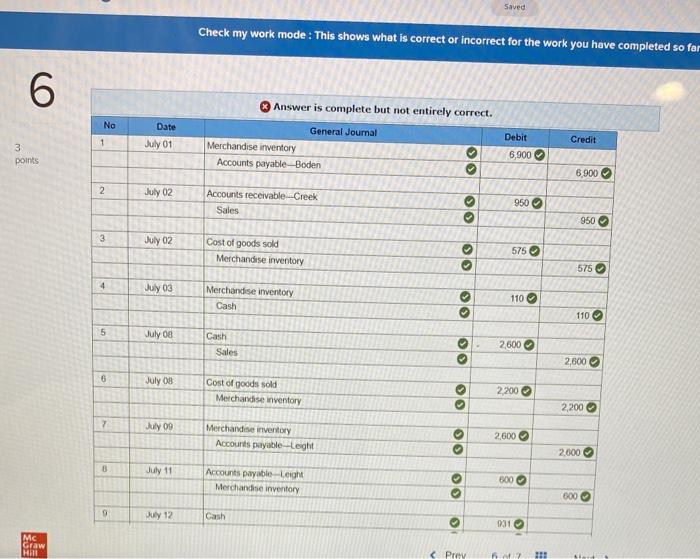 following merchandising transactions of Lowe's, which uses the perpetual inventory system and