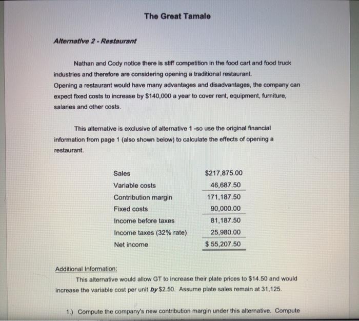 the chef, having spent considerable time studying Mexican cuisine abroad. Cody takes