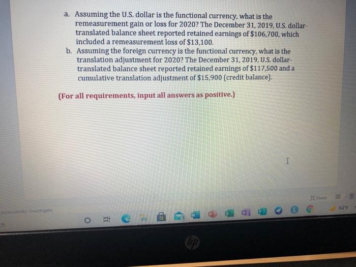 January 1, 2020, and December 31, 2020. All amounts are denominated in