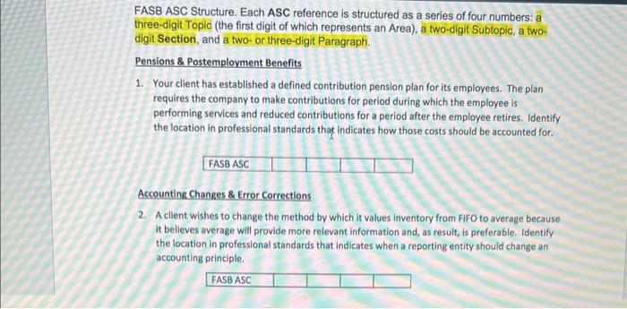FASB ASC Questions! FASB ASC Structure. Each ASC reference is structured as