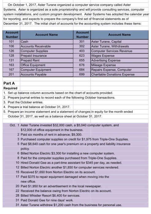  On October 1, 2017, Aster Turane organized a computer service company