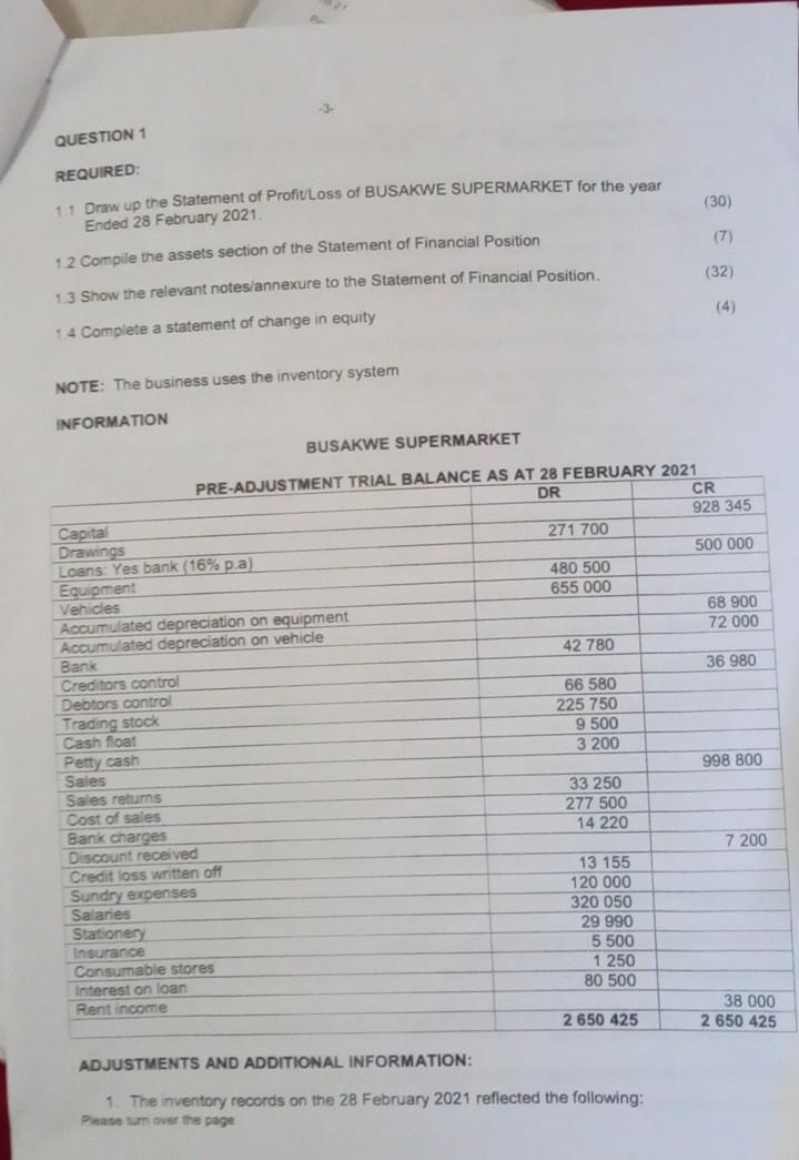 what is given to solve this problem of question 1, so please