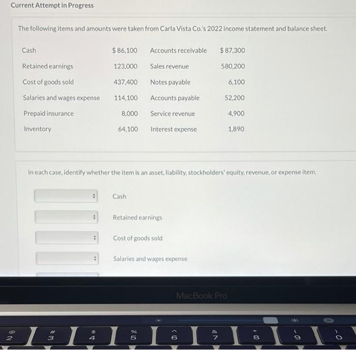  Current Attempt in Progress The following items and amounts were taken