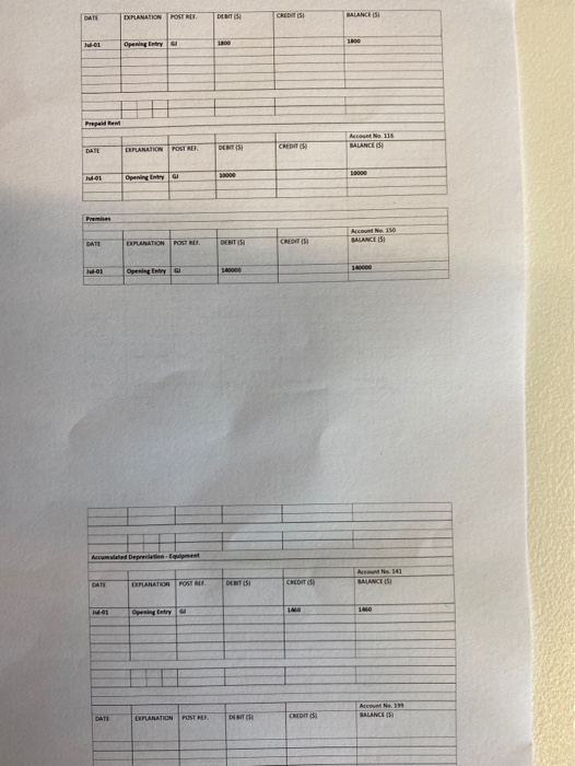 been provided with an excel file which contains the General Journal and