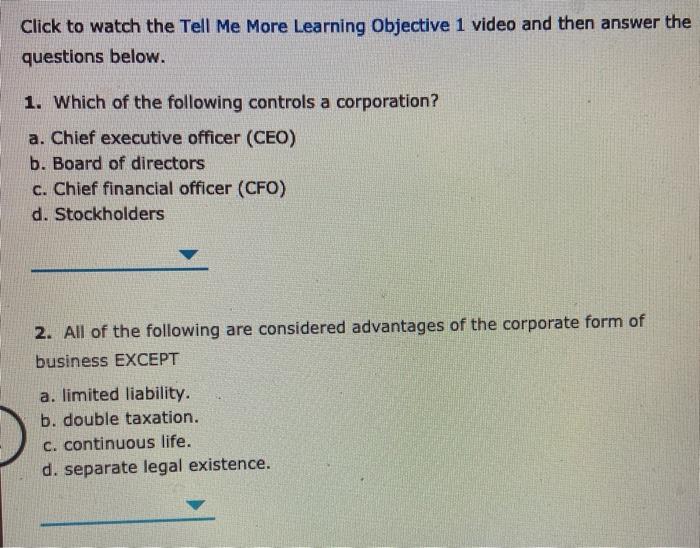  Click to watch the Tell Me More Learning Objective 1 video