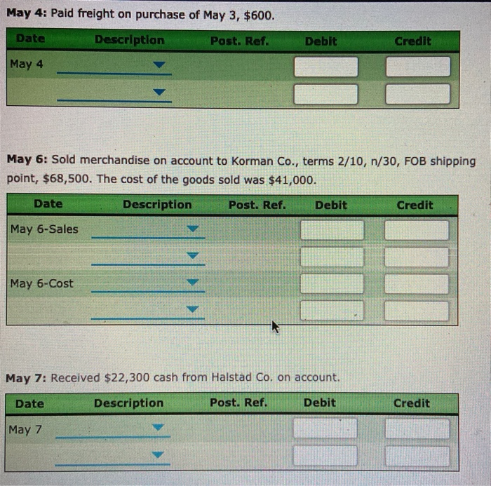 balances for Palisade Creek as of May 1, 2016 (unless otherwise indicated),