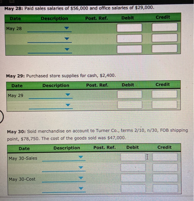 Store Supplies 523 Expense Miscellaneous Selling 529 Expense Office Salaries 530 Expense