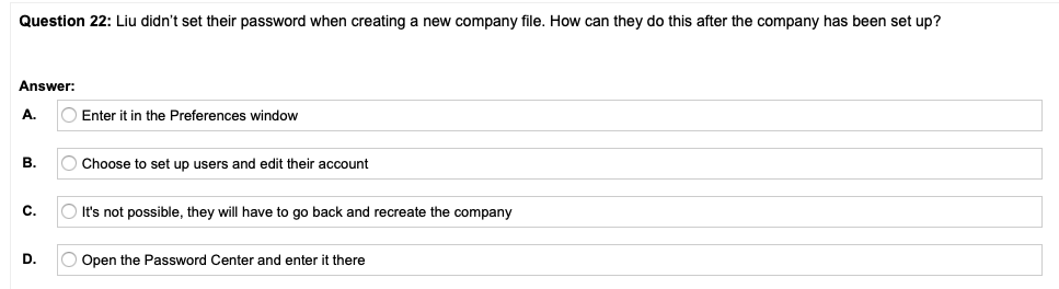 Question 20: What sales form do you choose if you don't want