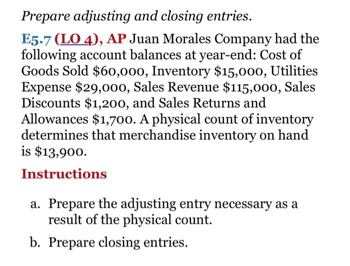 as for a service company. 2. For a merchandiser, sales less operating