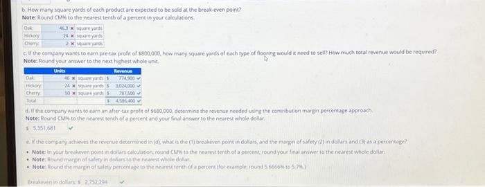wood flooring Oak, Hickory, and Cherry. The company's tax rate is 40