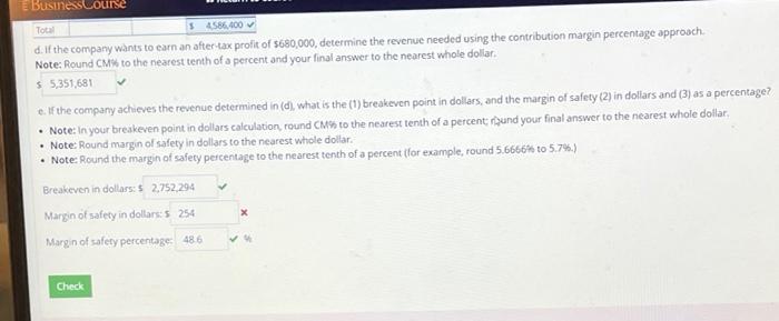 percent. The following costs are expected for the year Oak Hickory Cherry