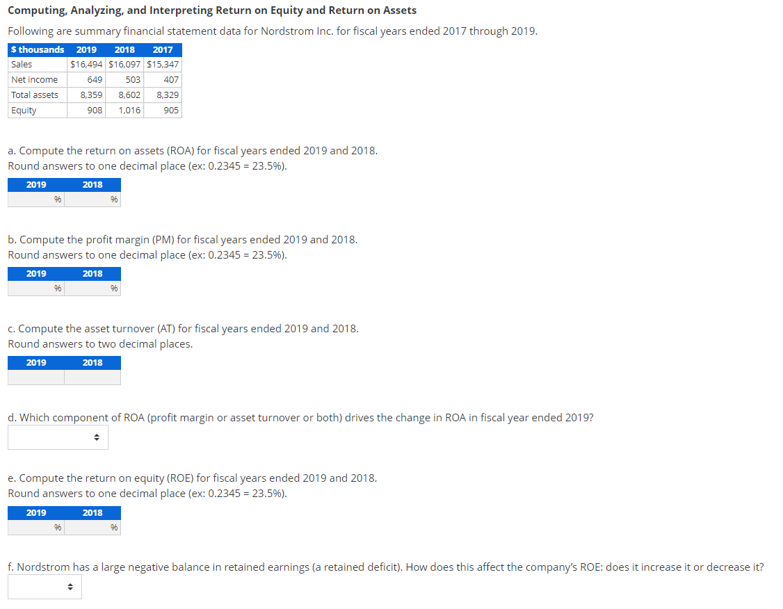  Computing, Analyzing, and Interpreting Return on Equity and Return on Assets