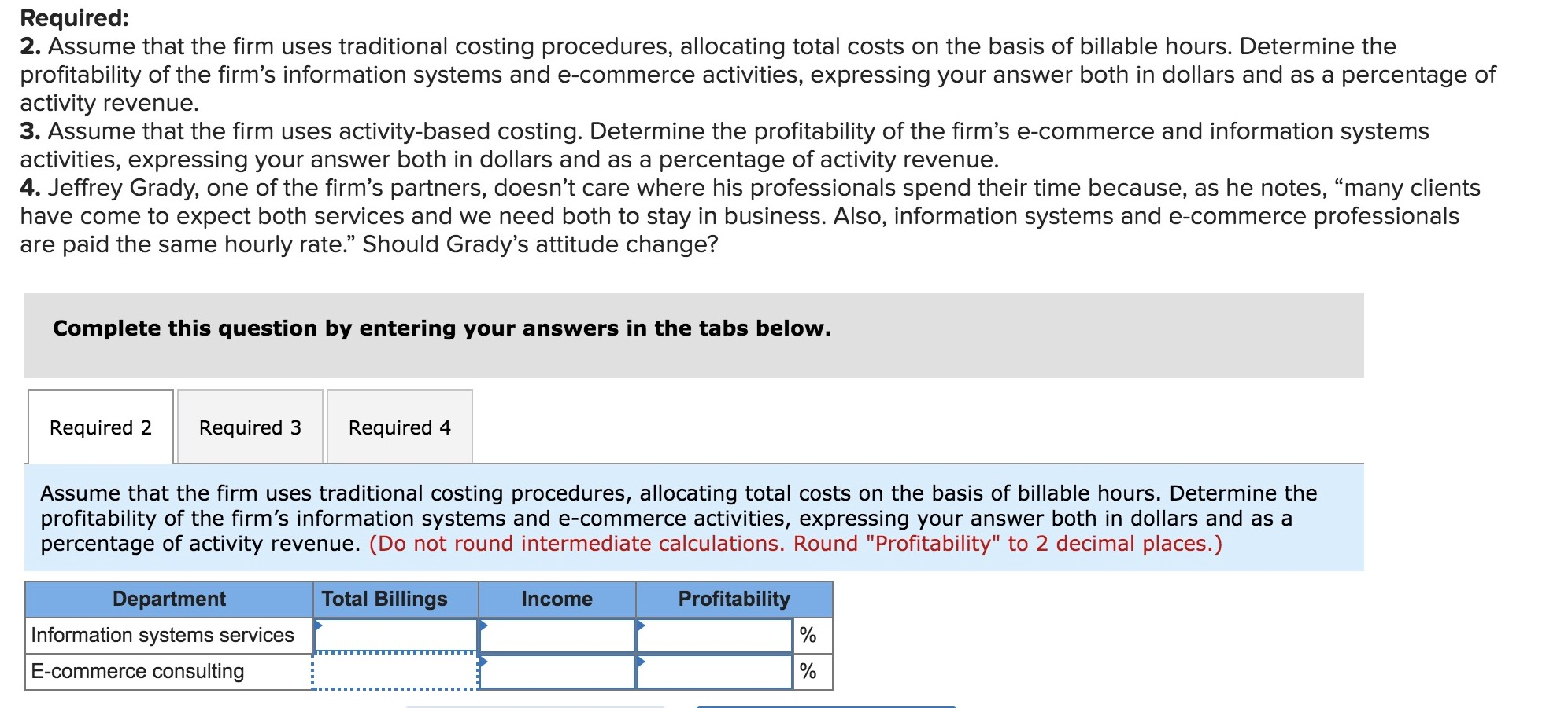 requirements? Grady and Associates performs a variety of activities related to information