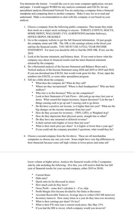 *cant be amazon* You determine the format. I would like you to