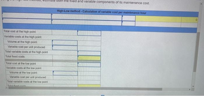  de both the fixed and variable components of its maintenance cost.