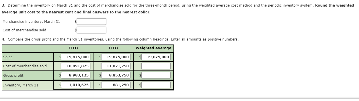 the FIFO and LIFO, but it's coming up as incorrect. The beginning