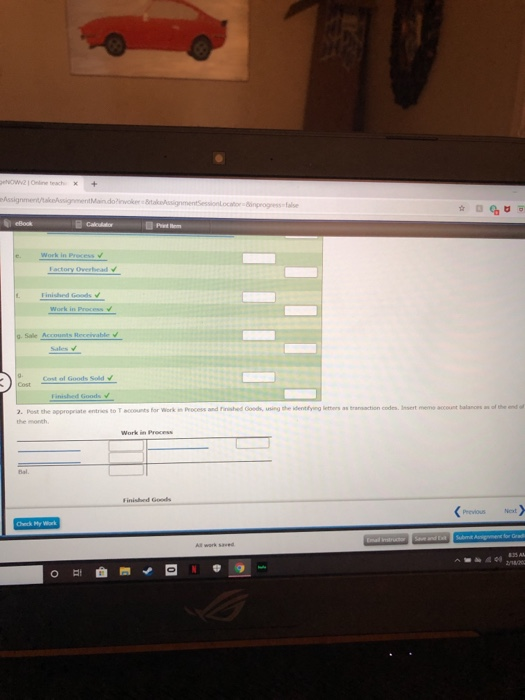 system. The following data summarize the operations relate 2. Materials purchased on