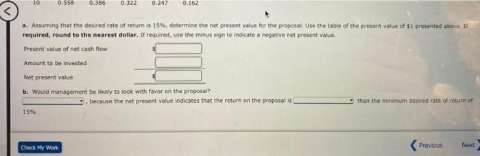 Company in evaluating the purchase of $117,800 of equipment, having a four