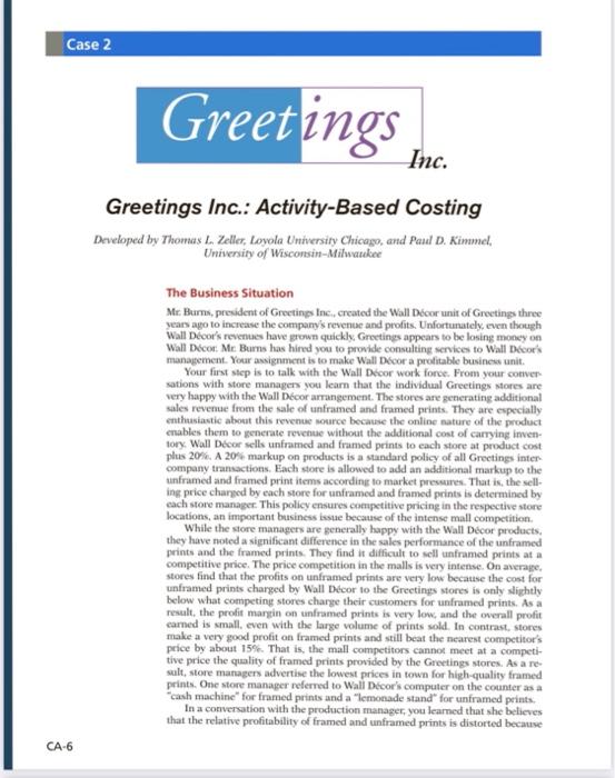 Hi , this is a case study assignment from Managerial Accounting course