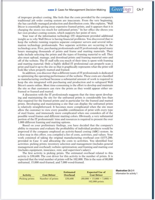 , I need a solution for question 4 (a&b) please Case 2