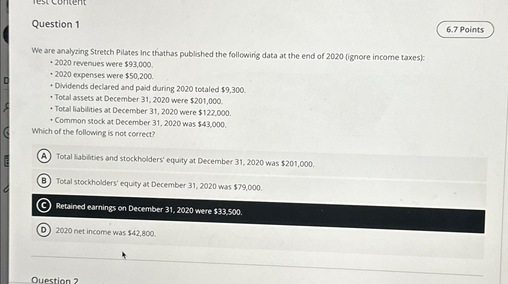  Question 1 We are analyzing Stretch Pilates Inc thathas published the