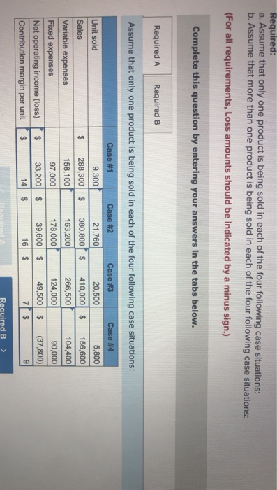 the eight case situations below. Each case is independent of the others.