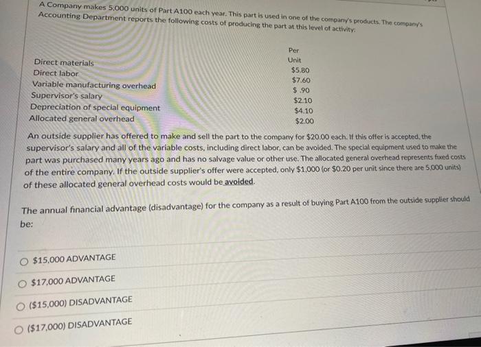 for 8,000 units of product B2 for $18.50 a unit. While the