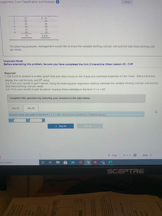  assignment Cost Classification and Analysis 1 1 11 15 12 10