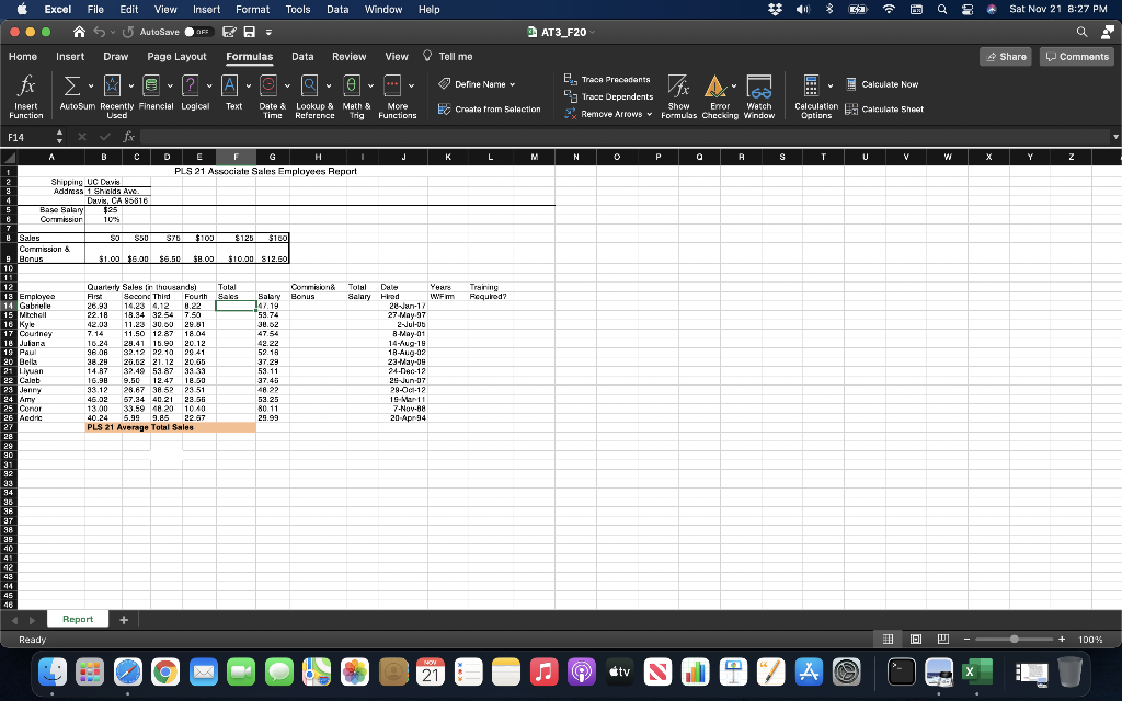 In the Training Required? column (L), you will also need to