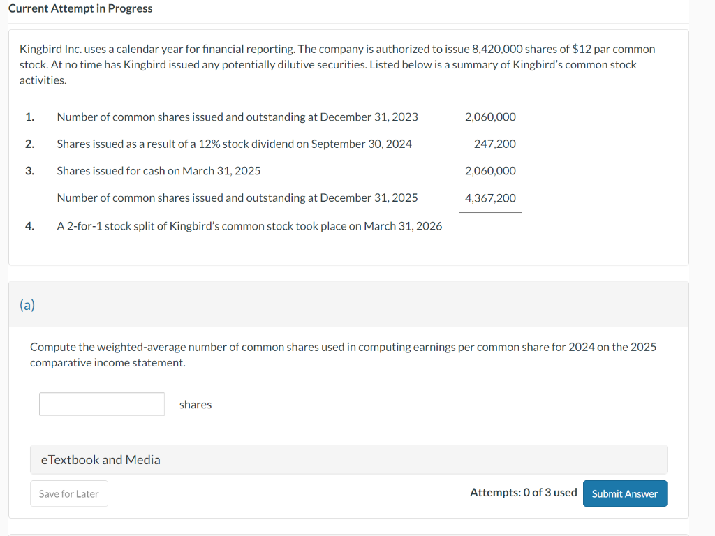  PLEASE ANSWER PART A, B, C, D. Thank you Kingbird Inc.