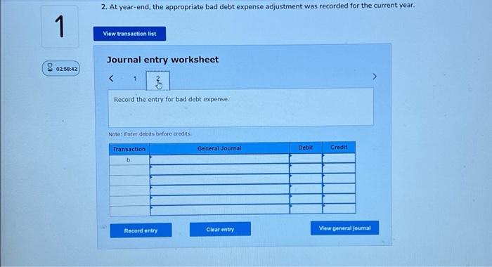 2 percent bad debt rate on credit sales. Required: Prepare journat entries