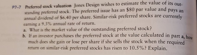 value employing P7-20 Valuation with price/earnings multiples for each of the firms