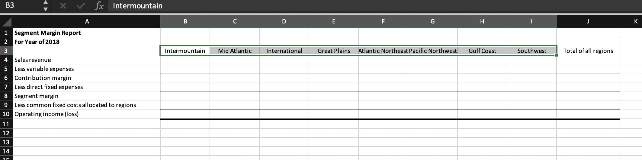 4. Analyze contribution margin by using a pivot table. 5. Analyze contribution