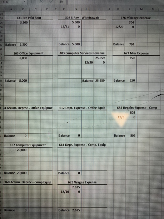 from last two pictures. F G H I 201 Accounts Payable 12/15